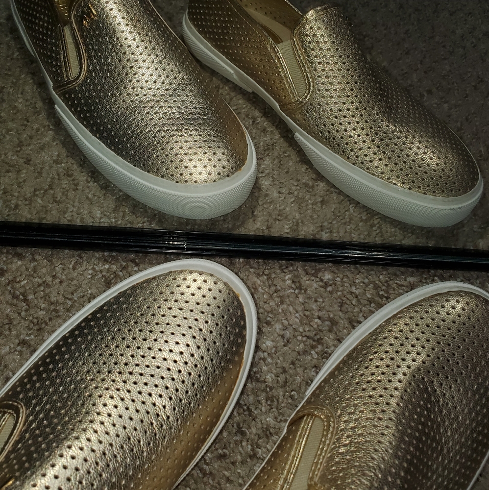 Gold sneakers